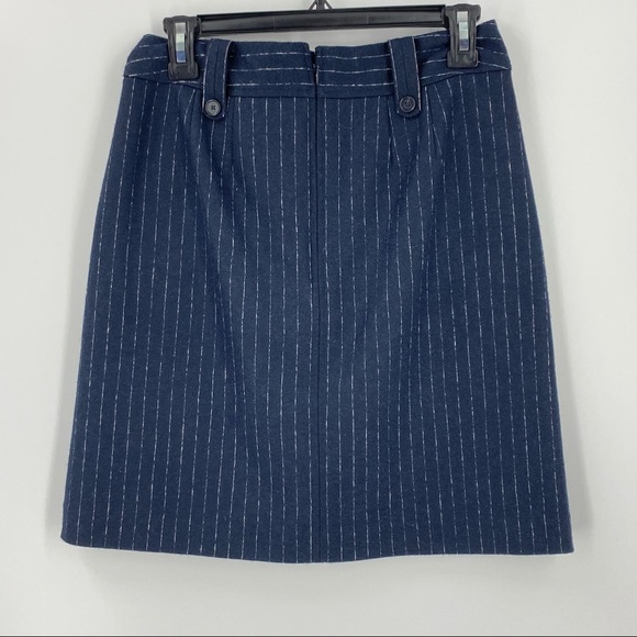 Ann Taylor Loft Navy Striped Skirt SZ 2 NWT - Picture 2 of 7